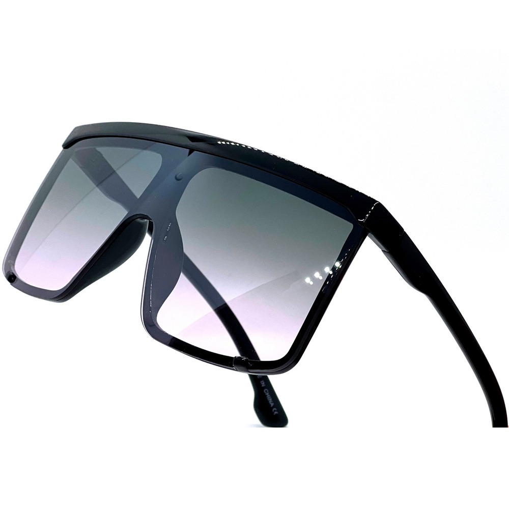 Oversized XL Shield Sunglasses‎ Women Fashion Trendy Flat Top Shades Visor Gafas